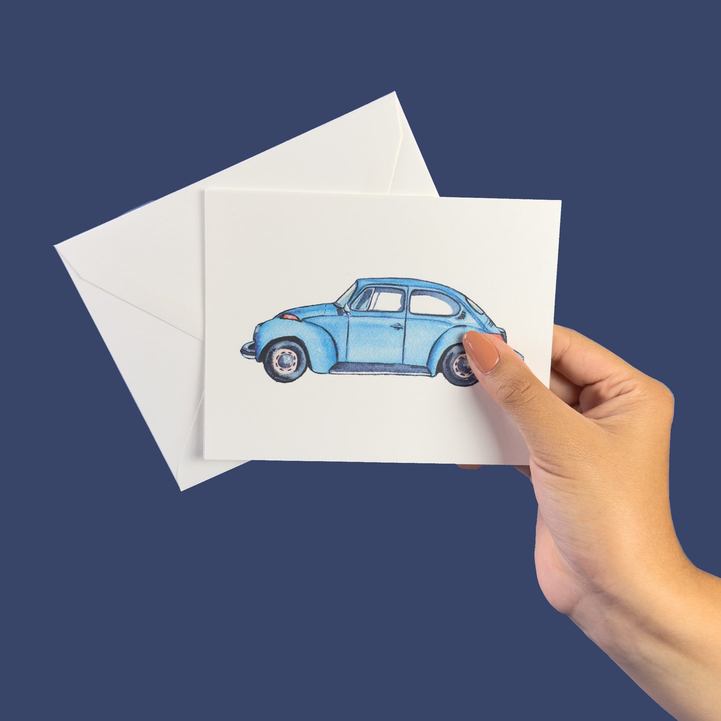 VW Beetle Car Vintage Greeting Cards