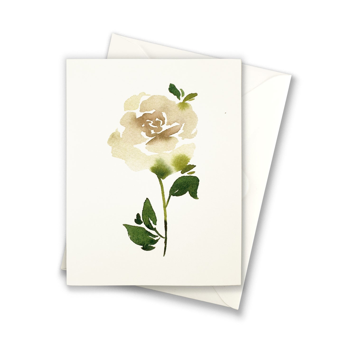 Cream Colored Single Rose Greeting Cards
