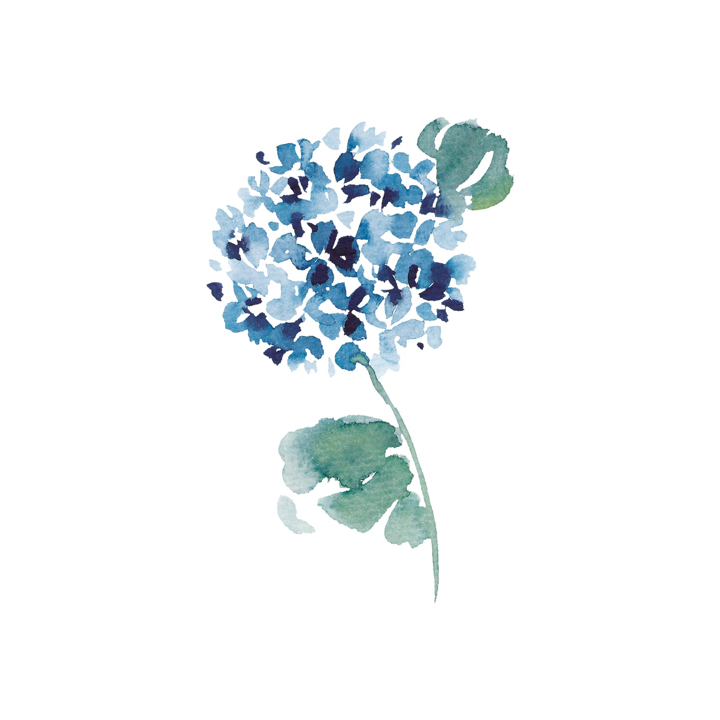 Dark Blue Hydrangea Greeting Card