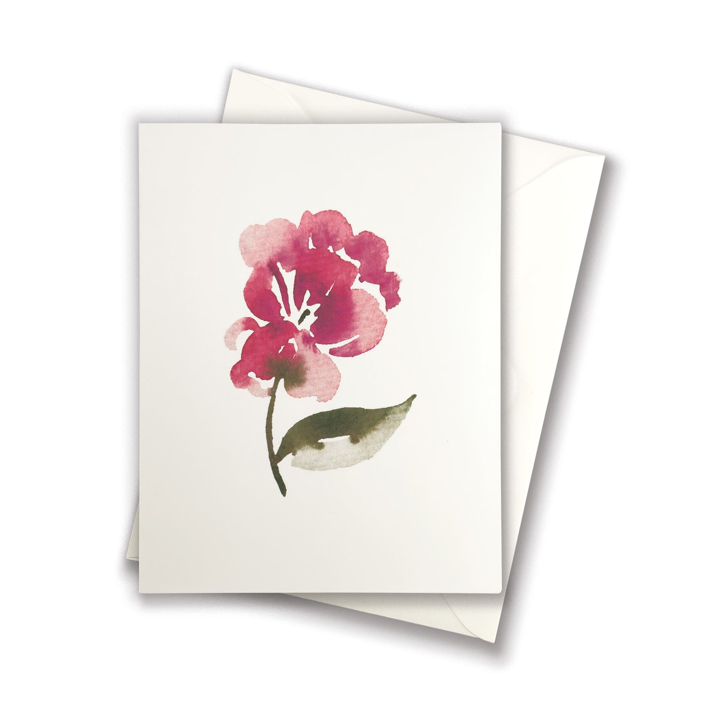 Deep Pink Peony Greeting Card