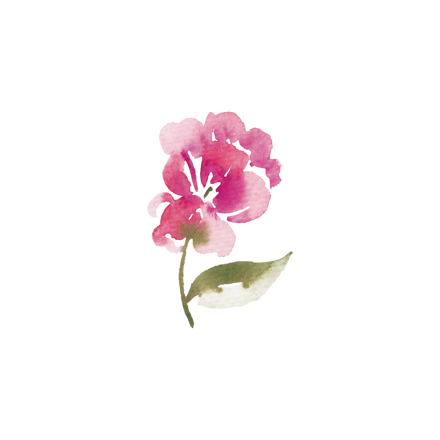 Deep Pink Peony Greeting Card