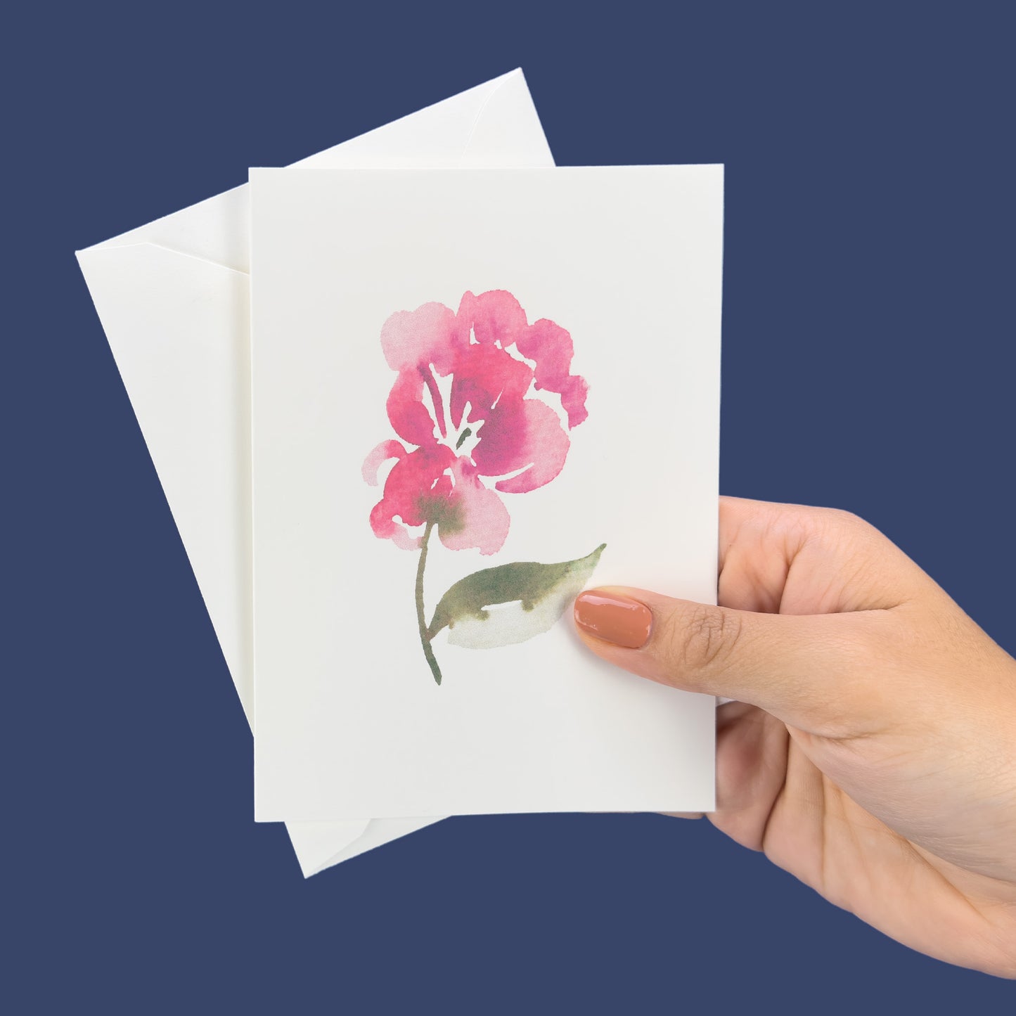 Deep Pink Peony Greeting Card