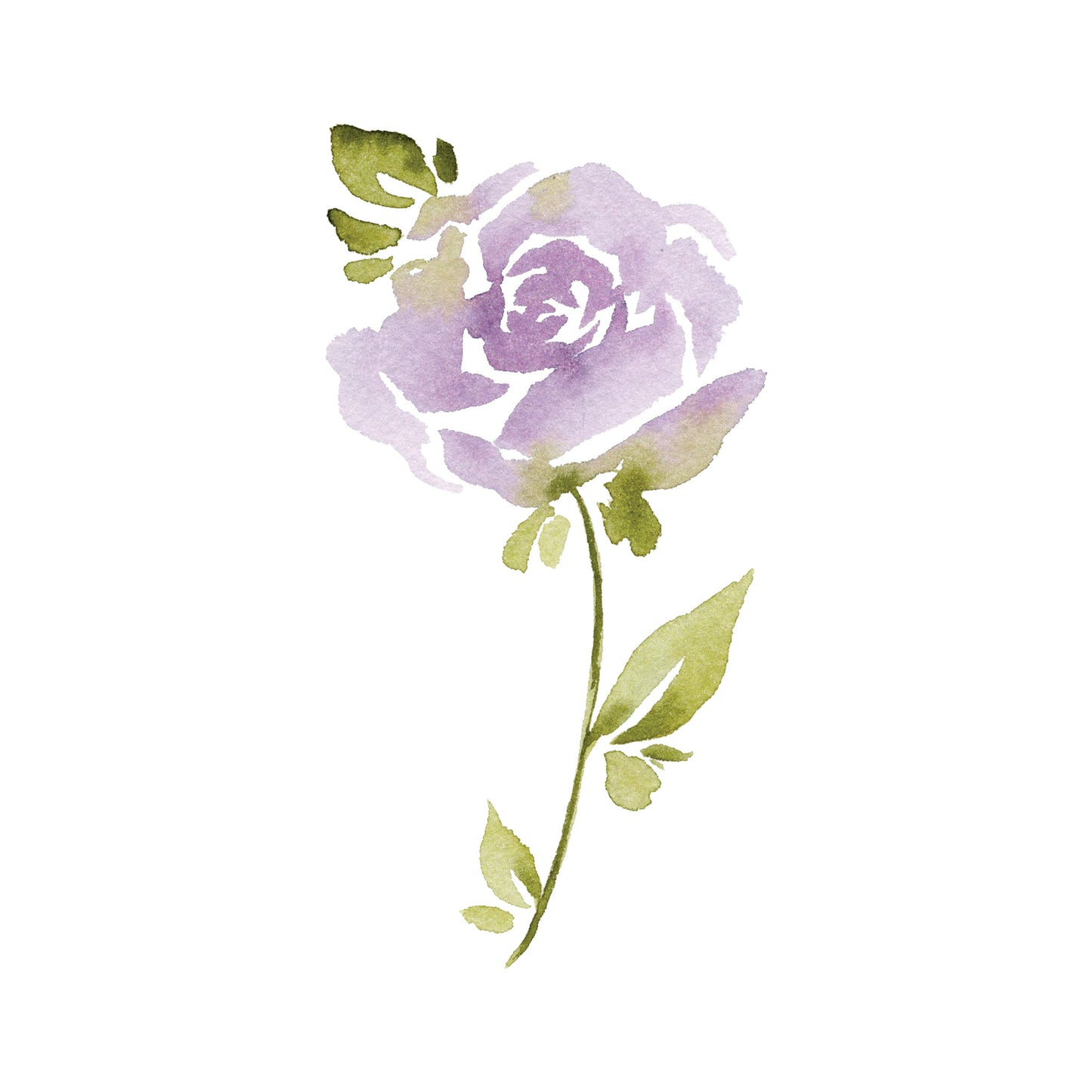 Lavender Colored Single Rose Greeting Cards