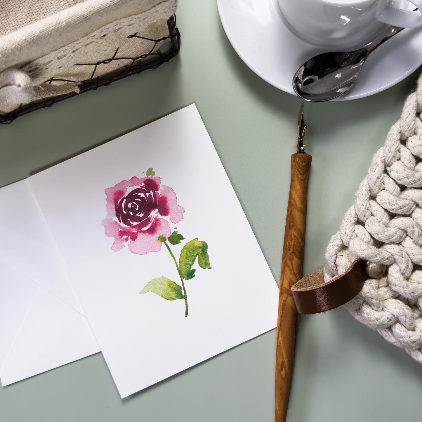 Magenta Rose Greeting Card