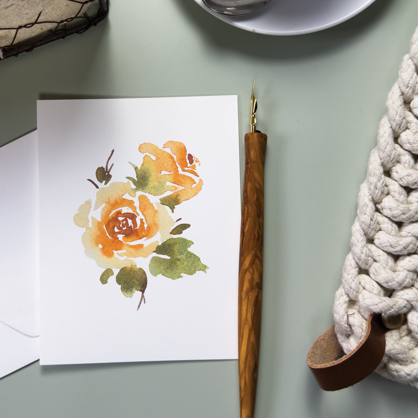 Two Yellow Roses Greeting Card