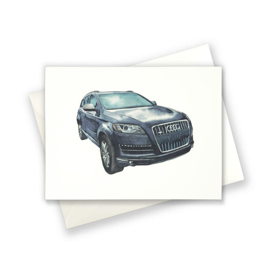 2012 Audi Q7 SUV Watercolor Car Greeting Card Print