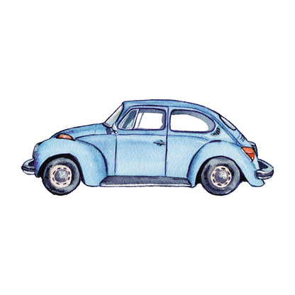 VW Beetle Car Vintage Greeting Cards