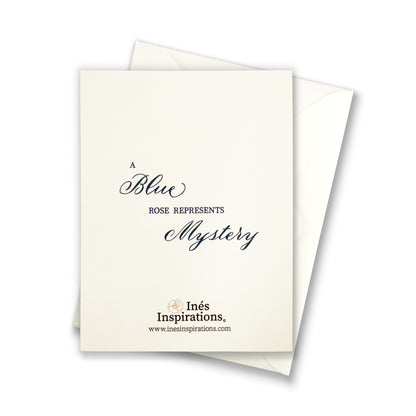 Dark Blue Single Rose Greeting Cards