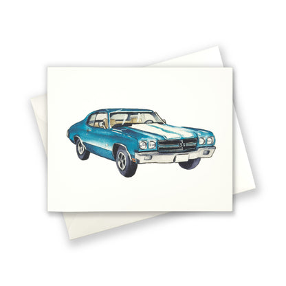 Chevrolet SS Watercolor Car Greeting Card Print