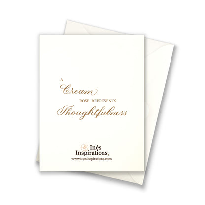 Cream Colored Single Rose Greeting Cards