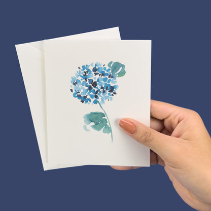Dark Blue Hydrangea Greeting Card
