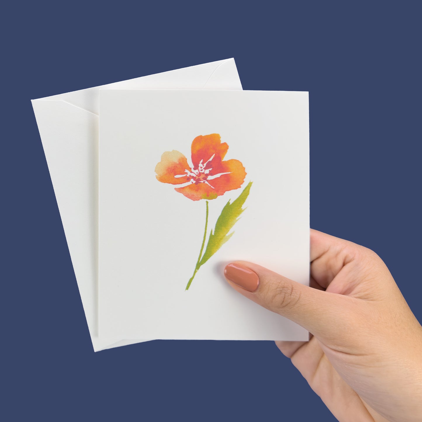 Orange Poppy Greeting Card