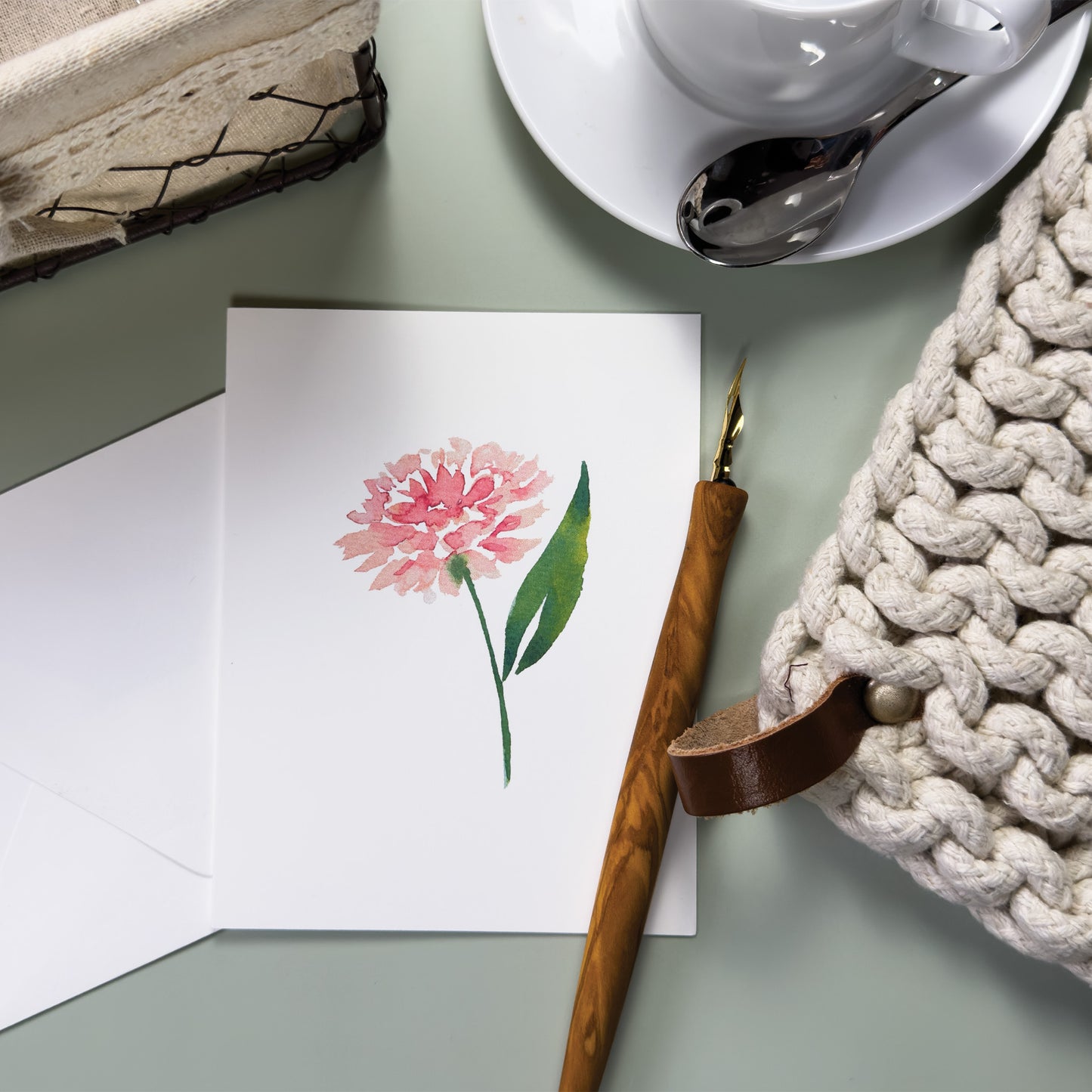 Pink Aster Greeting Card