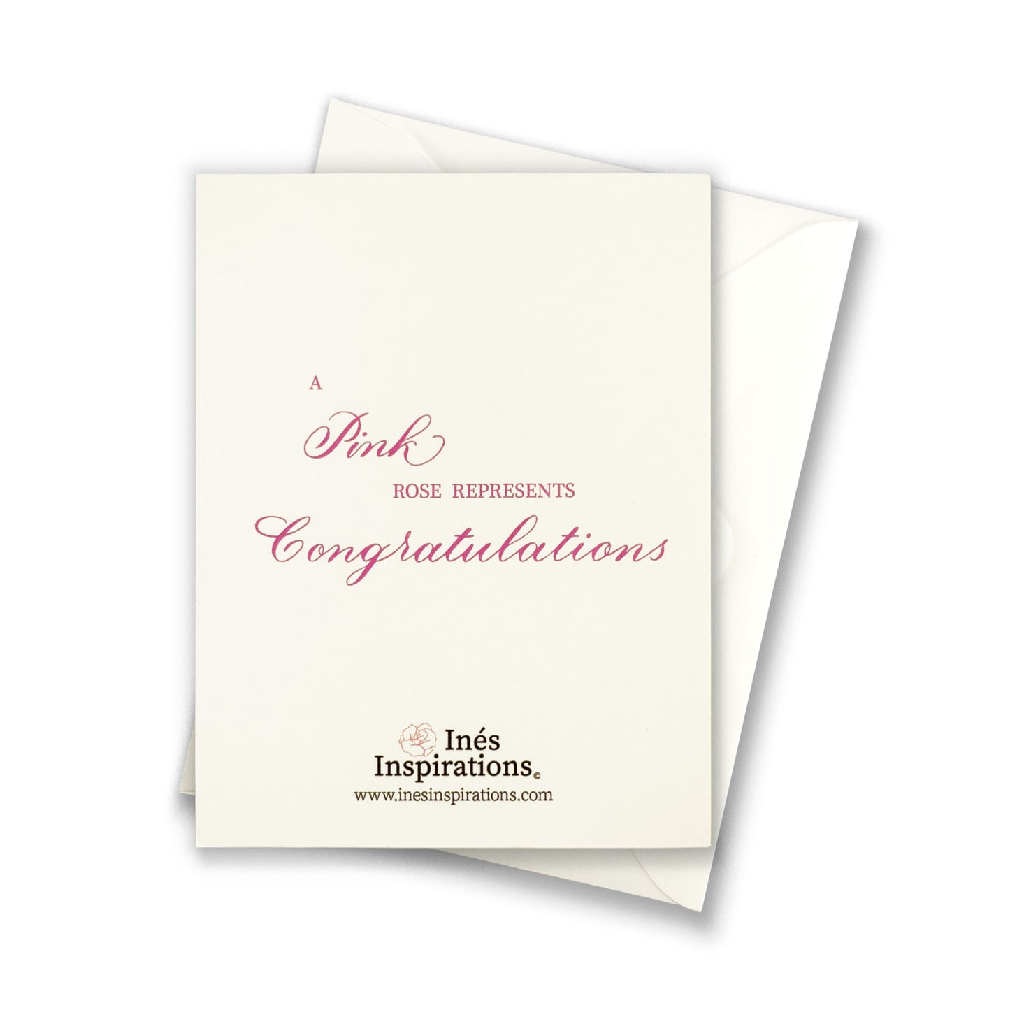 Pink Colored Single Rose Greeting Cards