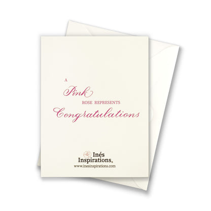Pink Colored Single Rose Greeting Cards