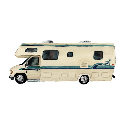 Vintage Camper RV Greeting Card
