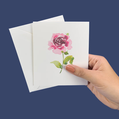 Magenta Rose Greeting Card