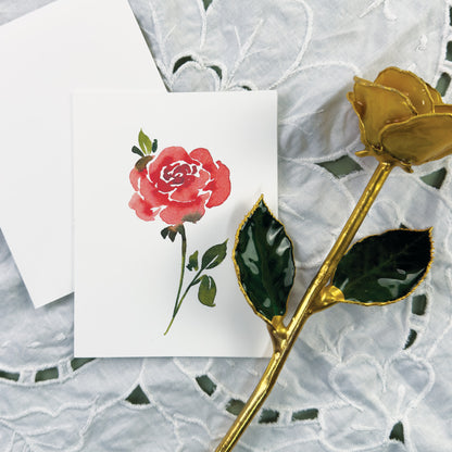 Red Rose Greeting Cards
