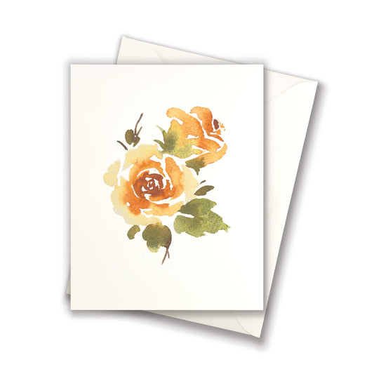 Two Yellow Roses Greeting Card