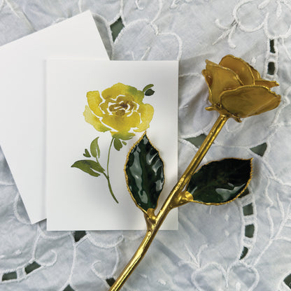 Yellow Rose Greeting Cards